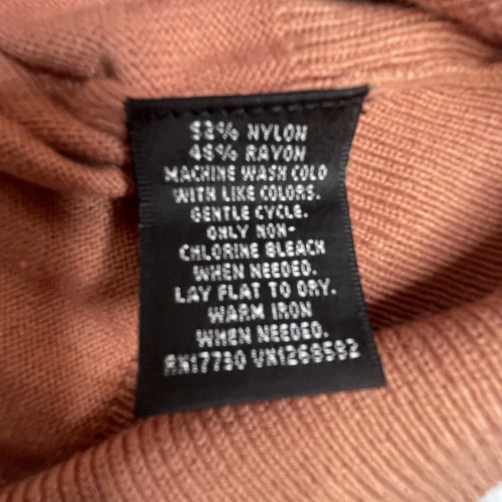Mossimo Peach Orange Color Sweater Women's Size Large 3/4 Sleeves Button Up NWT - Picture 6 of 9